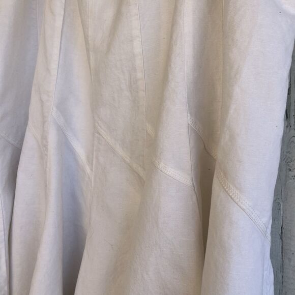 Catherines Womens Midi Skirt Plus Size 3X Linen Blend Fairy Asymmetric Fit&Flare - Picture 3 of 10